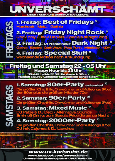 Standard-Programm Unverschämt Karlsruhe