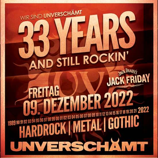 33 Jahre UNVERSCHÄMT